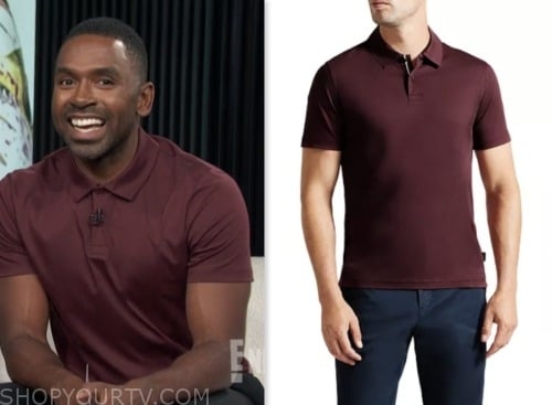 E! News: December 2023 Justin Sylvester's Burgundy Polo Shirt | Shop ...