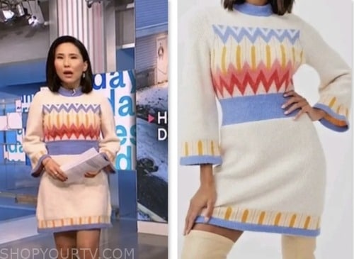 NBC News Daily: December 2023 Vicky Nguyen's Ivory Fair Isle Knit ...