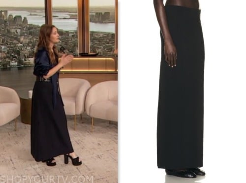 CHRISLEY COLUMN SLIT MAXI SKIRT (BLACK)