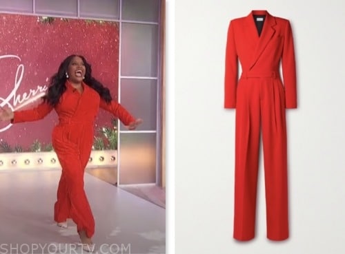 Express Body Contour Faux Leather Twist Front Midi Sheath Dress worn by  Sherri Shepherd as seen in Sherri on November 21, 2023