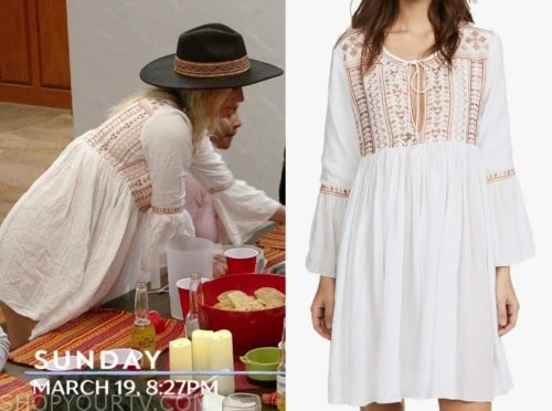 Winter House: Season 3 Episode 7 Casey's White Embroidered Dress | Shop ...