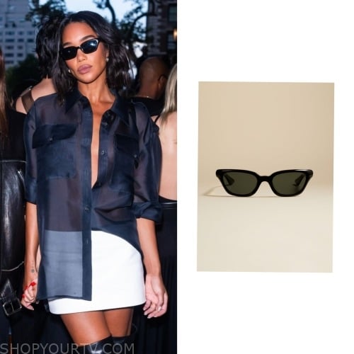 Khaite Fashion Show: Laura Harrier's Sunglasses