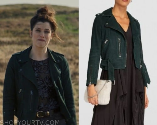 Pieces of Her Andy Oliver Green Jacket - Hollywood Leather Jackets