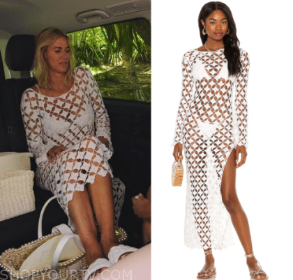 WornOnTV: Kristen's white lace coverup on The Real Housewives