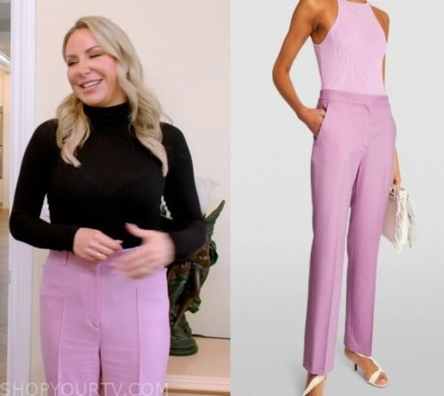 COS Wide-Leg Tailored Wool Trousers in BRIGHT PINK | Endource