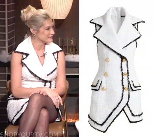 Winter House: Season 3 Reunion Casey Craig's White & Black Trim Blazer ...