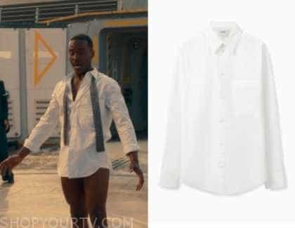 COS Regular-Fit Poplin Shirt in WHITE