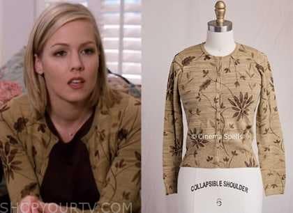 Beverly Hills 90210: Season 9 Episode 19 Kelly's Khaki Leaves Cardi