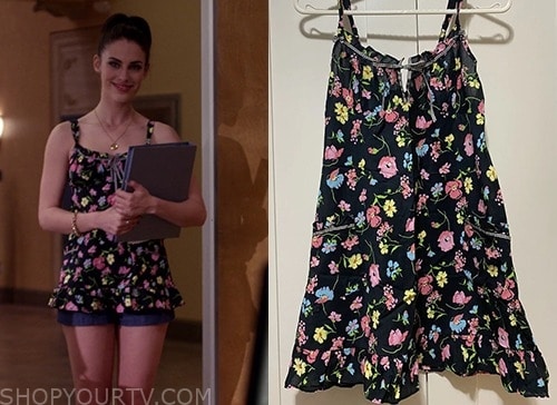 New Girl: Season 1 Episode 5 Cece's Black Floral Bra