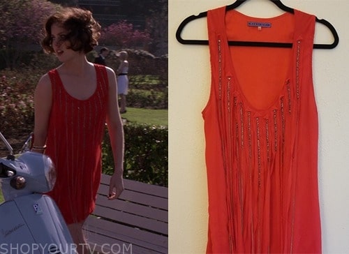 90210: Season 2 Episode 22 Silver's Red Beaded Dress 