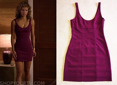 90210 Season 2 Episode 3 Naomi S Magenta Bodycon Dress Shop Your Tv