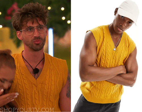 Love Island (UK) All Stars: Season 11 Episode 1 Chris' Cable Knit Sweater  Vest