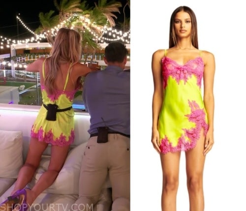 Love Island UK All Stars: Season 1 Episode 10 Georgia's Yellow & Purple  Mini Dress | Shop Your TV