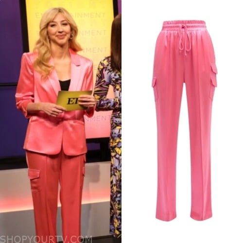 SNL: Season 49 Episode 09 Heidi's Pink Satin Drawstring Pants