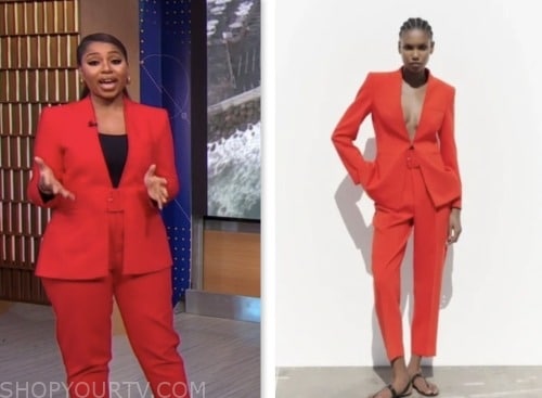 Good Morning America: January 2024 Somara Theodore's Red Blazer and ...