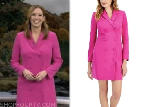 CBS Mornings: January 2024 Stephanie Abrams's Pink Blazer Dress | Shop ...