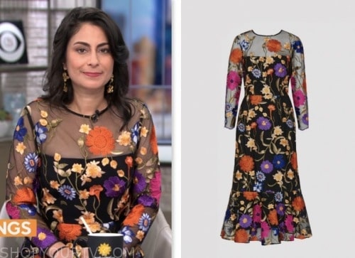 CBS Mornings: January 2024 Dr. Celine Gounder's Floral Embroidered ...