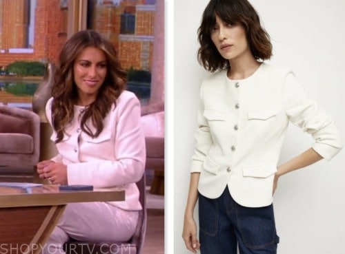 The View: January 2024 Alyssa Farah Griffin's White Button Front Jacket ...