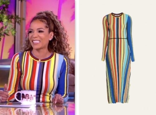 The View: January 2024 Sunny Hostin's Rainbow Stripe Dress | Shop Your TV