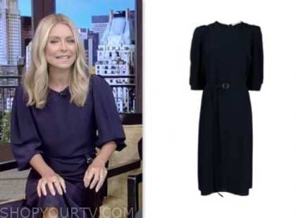 Live with Kelly and Mark: January 2024 Kelly Ripa's Navy Blue Puff ...