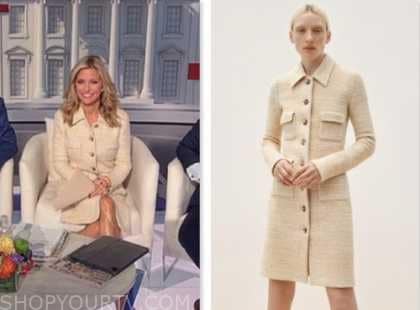 Fox and Friends: January 2024 Ainsley Earhardt's Beige Tweed Dress ...