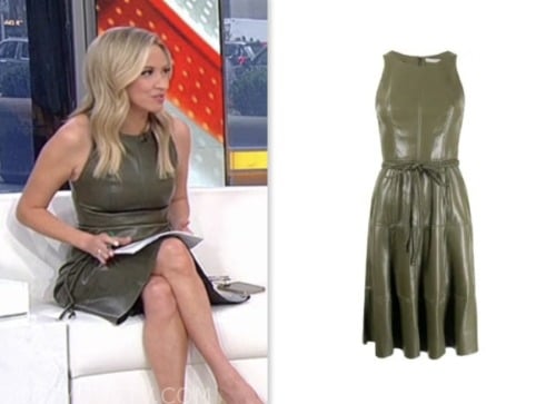 Outnumbered: January 2024 Kayleigh McEnany's Olive Green Leather Dress ...