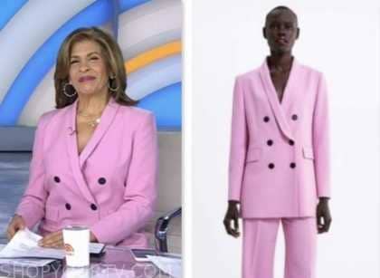 The Today Show January 2024 Hoda Kotb S Pink Double Breasted Blazer   Screen Shot 2024 01 11 At 3.14.14 PM 420x307 