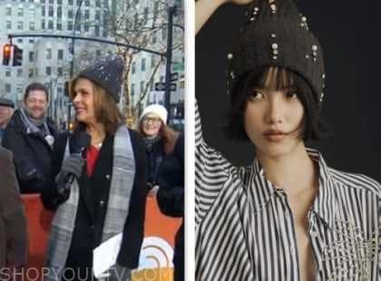 The Today Show January 2024 Hoda Kotb S Black Embellished Beanie Knit   Screen Shot 2024 01 12 At 11.58.17 AM 420x310 