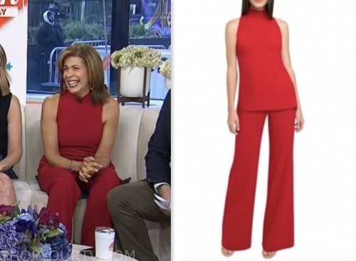 The Today Show: January 2024 Hoda Kotb's Red Mock Neck Two Piece ...