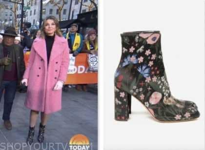 The Today Show: January 2024 Savannah Guthrie's Black Floral Ankle ...