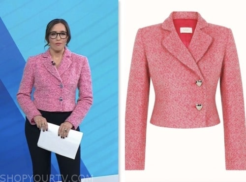 The Today Show January 2024 Savannah Sellers S Pink Cropped Blazer   Screen Shot 2024 01 18 At 6.19.56 AM 