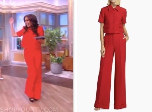 The View: January 2024 Alyssa Farah Griffin's Red Cropped Jacket and ...