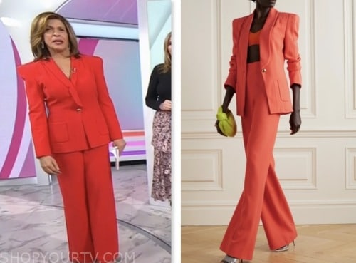 The Today Show: January 2024 Hoda Kotb's Red Blazer and Pant Suit ...
