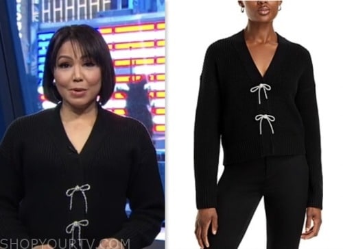 Good Morning America: January 2024 Stephanie Ramos's Black Embellished ...