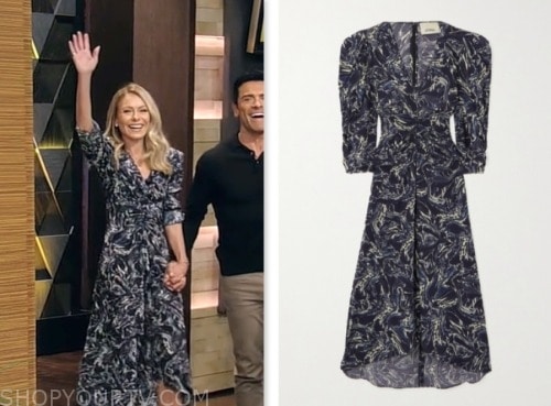 Live with Kelly and Mark: May 2023 Kelly Ripa's Blue and White Floral ...