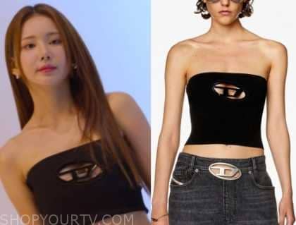 Singles Inferno: Season 3 Kim Gyu-Ri's Diesel Cut Out Crop Top