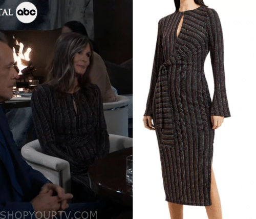 General Hospital January 2024 Lucy S Metallic Cut Out Dress Shop Your TV   Erkgmrg 