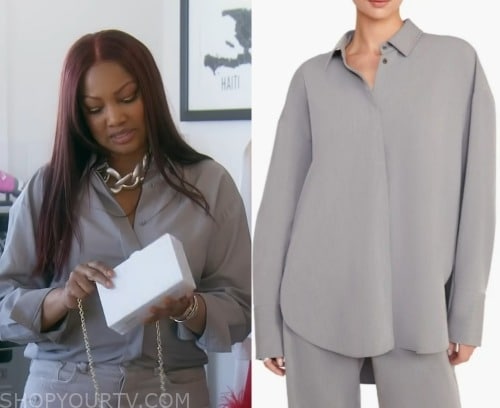 Garcelle Beauvais' Grey Crochet Jumpsuit