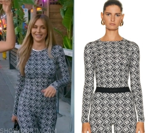 Shady Lady Print Pajamas In Green Money Print worn by Lala Kent as seen in  Vanderpump Rules (S11E07)