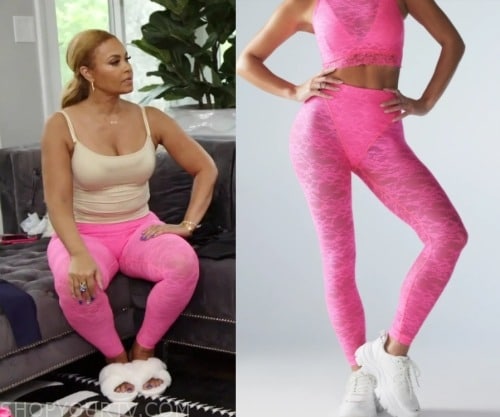 WornOnTV: Gizelle's pink lace leggings on The Real Housewives of Potomac, Gizelle Bryant