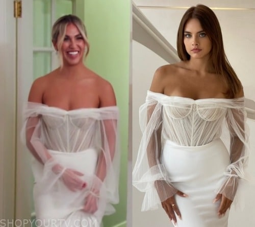 Married At First Sight Season 11 Episode 1 Saras White Wedding Dress Shop Your Tv 5322