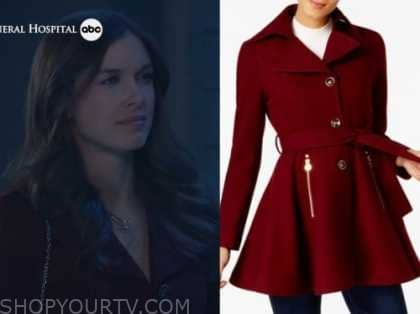 General Hospital January 2024 Willow S Burgundy Coat Shop Your TV   Willo 420x314 