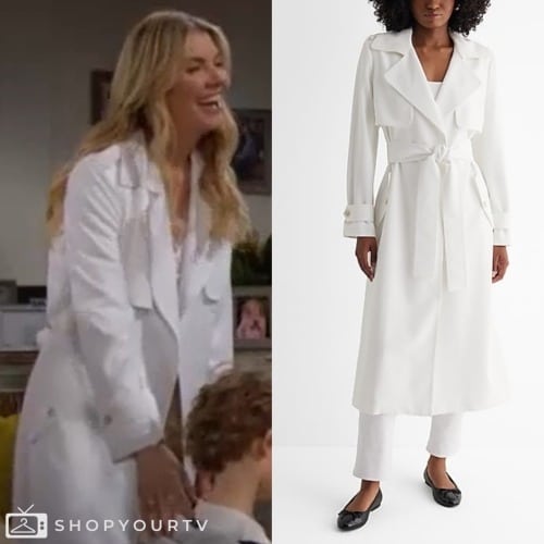 Madam secretary white 2025 trench coat