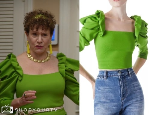 Curb Your Enthusiasm: Season 12 Episode 2 Susie's Green Puffed Top ...