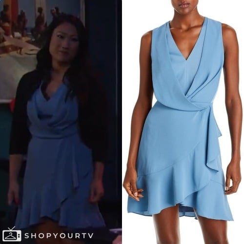 Days Of Our Lives February 2024 Melinda s Blue Ruffle Mini Dress