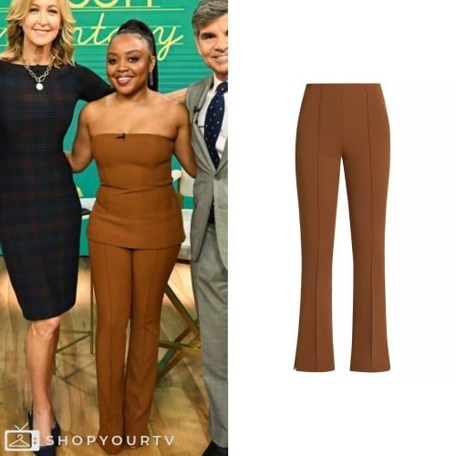 Good Morning America: February 2024 Quinta Brunson’s Brown Pants | Shop ...