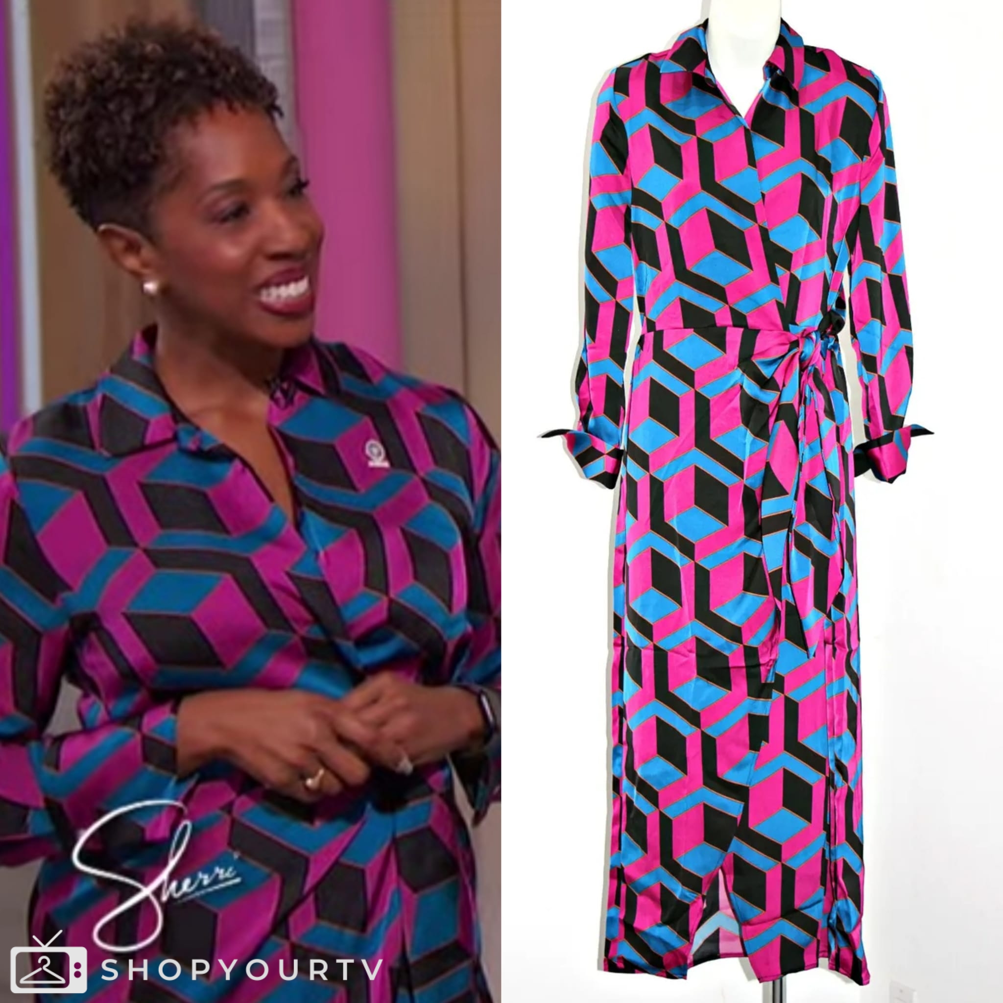 Sherri: February 2024 Monica Lewis’s Printed Shirtdress | Shop Your TV