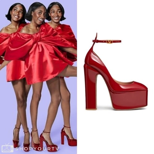 SNL: Season 49 Episode 11 Ayo’s Red Platform Pumps | Shop Your TV