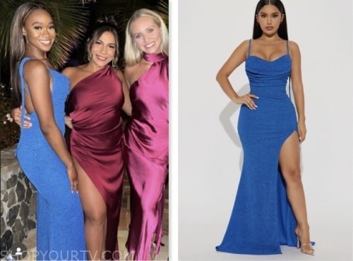 The Bachelor: Season 28 Episode 3 Kelsey Toussant's Blue Embellished ...