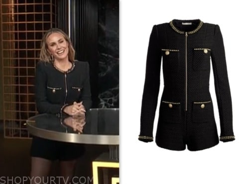 E! News: February 2024 Keltie Knight's Black Tweed Romper